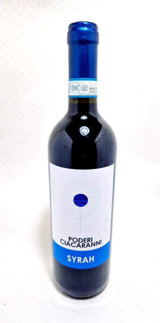 1 bottiglia Vino Rosso syrah podera ciacaranni 75cl doc 12.5% vol
