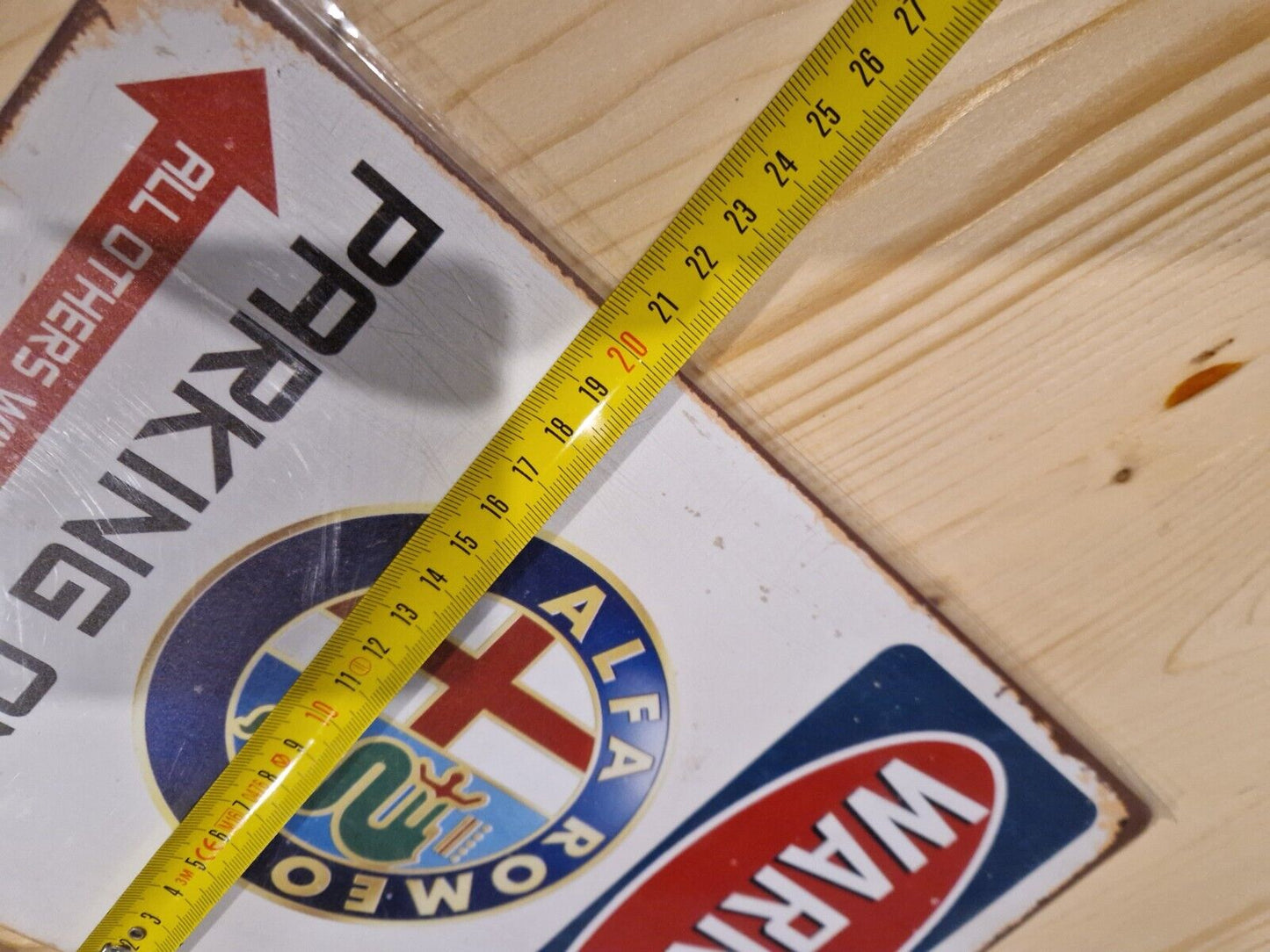 Alfa Romeo TARGA METALLO VINTAGE RIPRODUZIONE EPOCA retro 20X30 cm