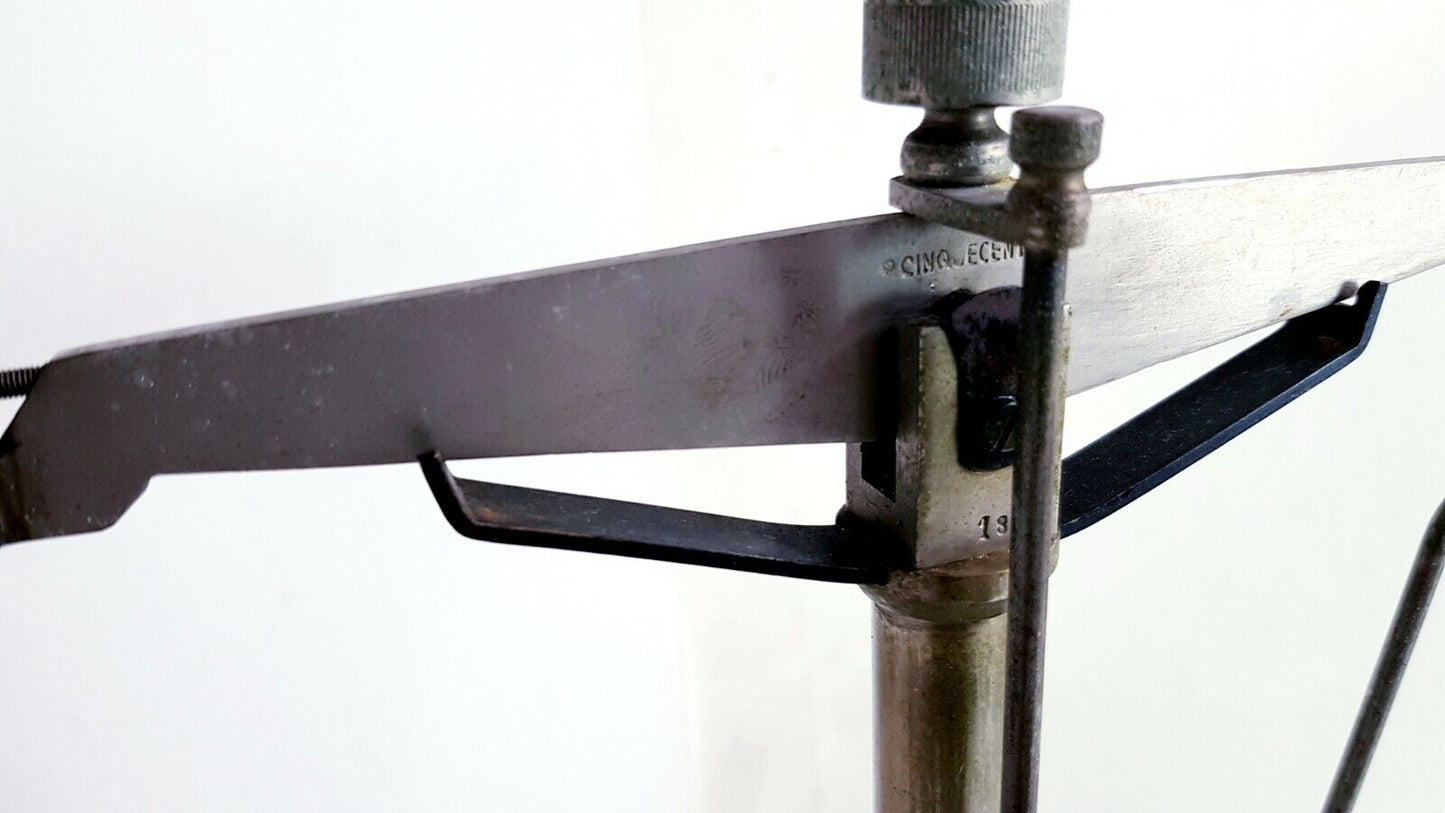 Bilancia vintage farmacista orafo autentica legno marmo  40 cm larghezza circa