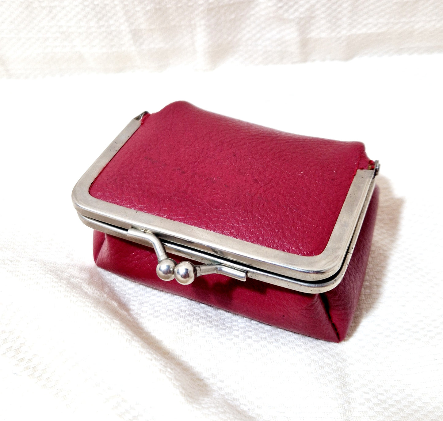 Porta monete trucco vintage con chiusura a scatto specchio interno