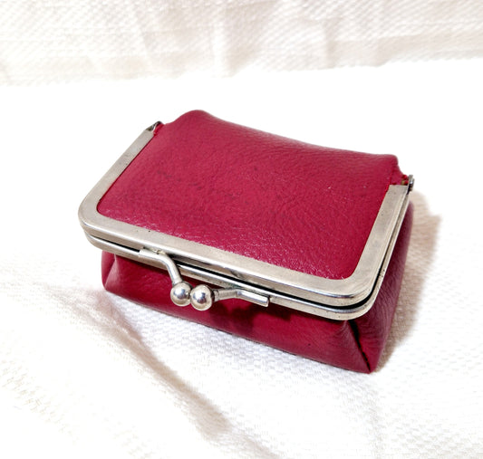 Porta monete trucco vintage con chiusura a scatto specchio interno