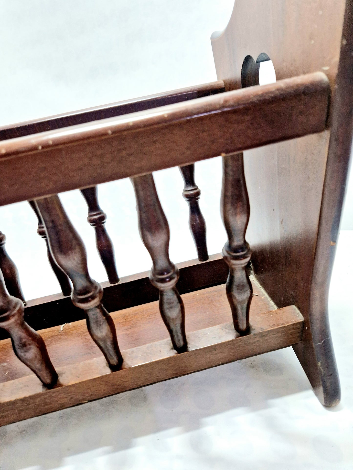 Porta riviste giornali il legno vintage