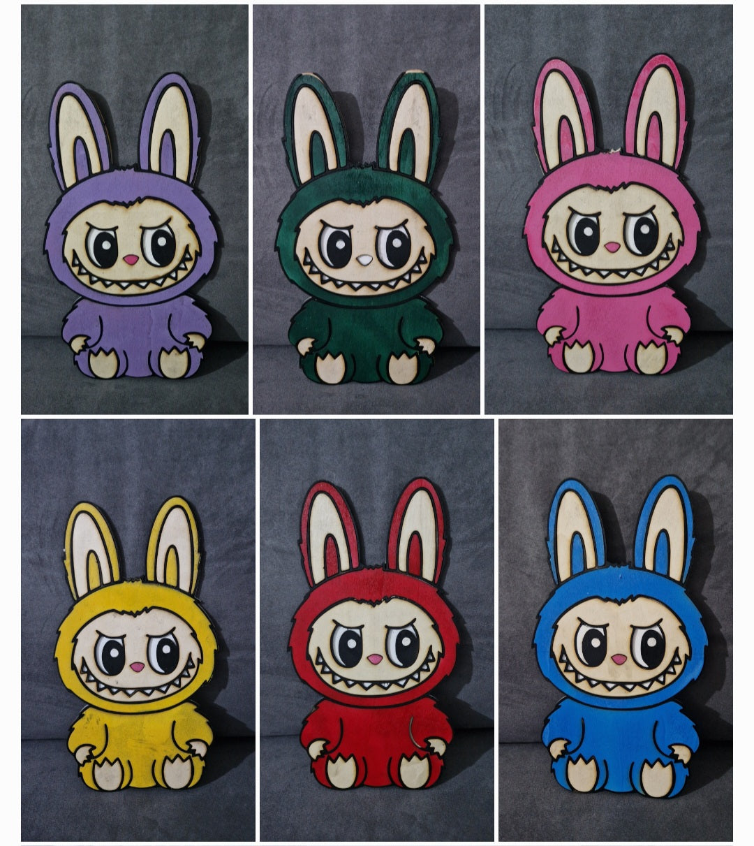 Quadretto Decorativo labubu realizzato a mano misure 20x30 cm circa